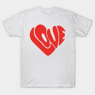 LOVE Heart Shaped Word T-Shirt